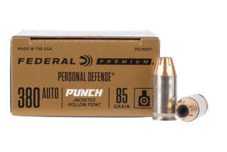 Federal Premium personal defense 380 ACP ammo features an 85 grain hollow point